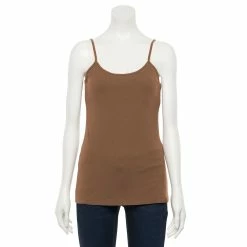 Women's Sonoma Goods For Life® Everyday Built-In Support Camisole -StyleUp Sales Store 2433356 Chestnut Brown
