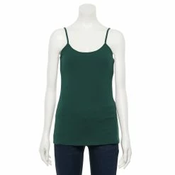 Women's Sonoma Goods For Life® Everyday Built-In Support Camisole -StyleUp Sales Store 2433356 Deep Green