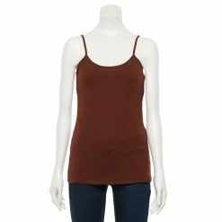 Women's Sonoma Goods For Life® Everyday Built-In Support Camisole -StyleUp Sales Store 2433356 Spicy Chocolate