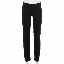 Women's Sonoma Goods For Life® Supersoft Stretch Midrise Skinny Jeans -StyleUp Sales Store 2954787 Black Rinse