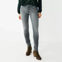 Women's Sonoma Goods For Life® Supersoft Stretch Midrise Skinny Jeans -StyleUp Sales Store 2954787 Cellars