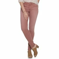 Women's Sonoma Goods For Life® Supersoft Stretch Midrise Skinny Jeans -StyleUp Sales Store 2954787 Mauve