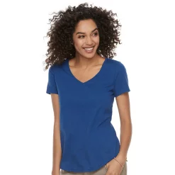 Petite Sonoma Goods For Life® Essential V-Neck Tee -StyleUp Sales Store 3053848 Bennet Navy