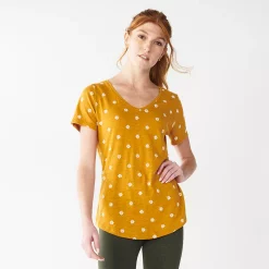 Petite Sonoma Goods For Life® Essential V-Neck Tee -StyleUp Sales Store 3053848 Vintage Daisy