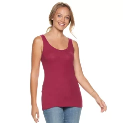 Women's Sonoma Goods For Life® Layering Tank -StyleUp Sales Store 3381138 Burgundy Ribbon