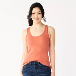 Women's Sonoma Goods For Life® Layering Tank -StyleUp Sales Store 3381138 Dark Peach