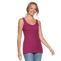 Women's Sonoma Goods For Life® Layering Tank -StyleUp Sales Store 3381138 Dark Pink