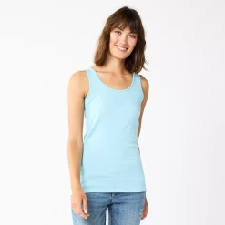 Women's Sonoma Goods For Life® Layering Tank -StyleUp Sales Store 3381138 Light Sky Blue