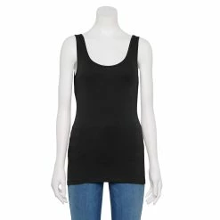 Women's Sonoma Goods For Life® Layering Tank -StyleUp Sales Store 3381138 Pitch Black