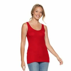Women's Sonoma Goods For Life® Layering Tank -StyleUp Sales Store 3381138 Red