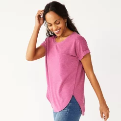 Women's Sonoma Goods For Life® Supersoft Dolman Tunic -StyleUp Sales Store 3509904 Raspberry