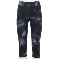 Women's Sonoma Goods For Life® Wide-Waist Capri Leggings 36 Women's Sonoma Goods For Life® Wide-Waist Capri Leggings -StyleUp Sales Store 3584124 Black Dye Effect