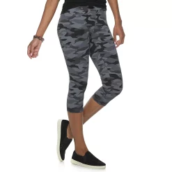 Women's Sonoma Goods For Life® Wide-Waist Capri Leggings 62 Women's Sonoma Goods For Life® Wide-Waist Capri Leggings -StyleUp Sales Store 3584124 Gray Camo