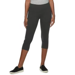 Women's Sonoma Goods For Life® Wide-Waist Capri Leggings 38 Women's Sonoma Goods For Life® Wide-Waist Capri Leggings -StyleUp Sales Store 3584124 Slate Gray