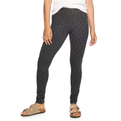 Petite Sonoma Goods For Life® Essential Leggings -StyleUp Sales Store 3587570 Gray Geo Floral