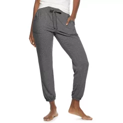 Women's Sonoma Goods For Life® Essential Banded-Bottom Pajama Pants -StyleUp Sales Store 3671898 Charcoal Heather