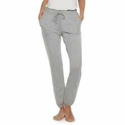 Women's Sonoma Goods For Life® Essential Banded-Bottom Pajama Pants -StyleUp Sales Store 3671898 Gray