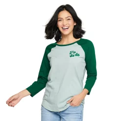 Women's Sonoma Goods For Life® Baseball Tee -StyleUp Sales Store 4008826 Green Fa La La