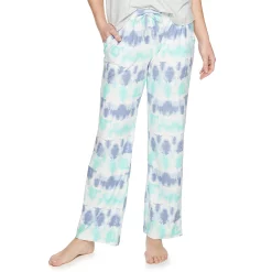 Women's Sonoma Goods For Life® Cozy Pajama Pants -StyleUp Sales Store 4211999 Aqua Tie Dye