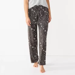 Women's Sonoma Goods For Life® Cozy Pajama Pants -StyleUp Sales Store 4211999 Black Celestial