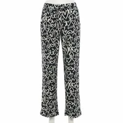 Women's Sonoma Goods For Life® Cozy Pajama Pants -StyleUp Sales Store 4211999 Black Hearts