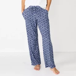 Women's Sonoma Goods For Life® Cozy Pajama Pants -StyleUp Sales Store 4211999 Navy Quilt