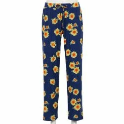 Women's Sonoma Goods For Life® Cozy Pajama Pants -StyleUp Sales Store 4211999 Navy Sunflowers