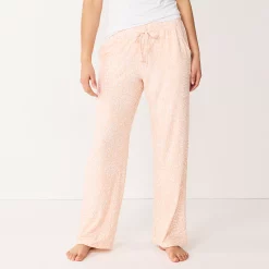 Women's Sonoma Goods For Life® Cozy Pajama Pants -StyleUp Sales Store 4211999 Peach Animal