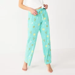 Women's Sonoma Goods For Life® Cozy Pajama Pants -StyleUp Sales Store 4211999 Turquoise Summer