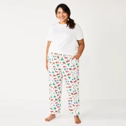 Plus Size Sonoma Goods For Life® Knit Pajama Pants -StyleUp Sales Store 4212360 Forest Friends