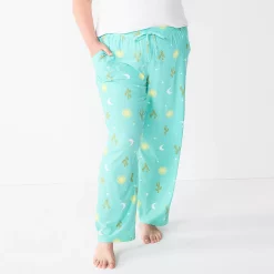 Plus Size Sonoma Goods For Life® Knit Pajama Pants -StyleUp Sales Store 4212360 Turquoise Summer