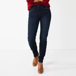 Women's Sonoma Goods For Life® Curvy High-Waisted Skinny Jeans -StyleUp Sales Store 4342530 Inky Rinse