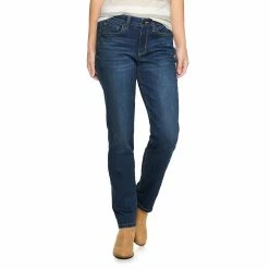 Women's Sonoma Goods For Life® Straight-Leg High-Waisted Curvy Jeans -StyleUp Sales Store 4380113 Eastin