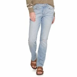 Women's Sonoma Goods For Life® Straight-Leg High-Waisted Curvy Jeans -StyleUp Sales Store 4380113 Mabry