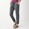 Women's Sonoma Goods For Life® Zipper-Hem Elastic-Waist Utility Jogger Pants -StyleUp Sales Store 4530070 Dark Gray