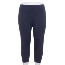 Plus Size Sonoma Goods For Life® Knit Capri Leggings -StyleUp Sales Store 4878367 Genuine Navy