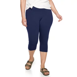 Plus Size Sonoma Goods For Life® Knit Capri Leggings -StyleUp Sales Store 4878367 Navy
