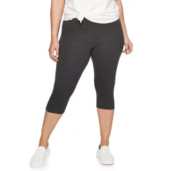 Plus Size Sonoma Goods For Life® Knit Capri Leggings -StyleUp Sales Store 4878367 Slate