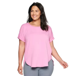 Plus Size Sonoma Goods For Life® Supersoft Short Sleeve Top -StyleUp Sales Store 4886368 Orchid Necklace