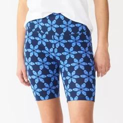 Women's Sonoma Goods For Life® High-Waist Bike Shorts -StyleUp Sales Store 4910074 Navy Floral