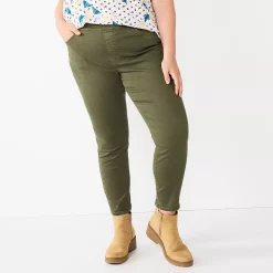 Plus Size Sonoma Goods For Life® Comfortable Favorite Mid-Rise Jeggings 15 Plus Size Sonoma Goods For Life® Comfortable Favorite Mid-Rise Jeggings -StyleUp Sales Store 4916239 Olive