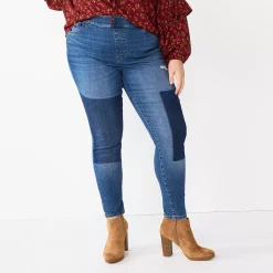 Plus Size Sonoma Goods For Life® Comfortable Favorite Mid-Rise Jeggings 19 Plus Size Sonoma Goods For Life® Comfortable Favorite Mid-Rise Jeggings -StyleUp Sales Store 4916239 Patchwork
