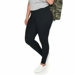 Plus Size Sonoma Goods For Life® Midrise Leggings -StyleUp Sales Store 4966829 Black