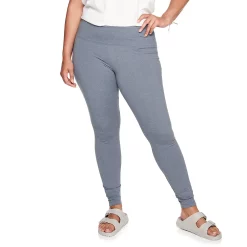 Plus Size Sonoma Goods For Life® Midrise Leggings -StyleUp Sales Store 4966829 Captivate Gray
