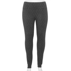 Plus Size Sonoma Goods For Life® Midrise Leggings -StyleUp Sales Store 4966829 Gray Geo Floral