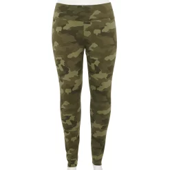 Plus Size Sonoma Goods For Life® Midrise Leggings -StyleUp Sales Store 4966829 Green Camo
