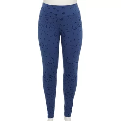 Plus Size Sonoma Goods For Life® Midrise Leggings -StyleUp Sales Store 4966829 Navy Geo Floral