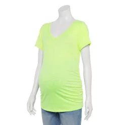 Maternity Sonoma Goods For Life® Essential V-Neck Tee -StyleUp Sales Store 4980526 Bright Green