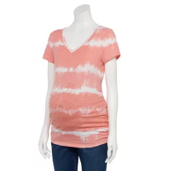 Maternity Sonoma Goods For Life® Essential V-Neck Tee -StyleUp Sales Store 4980526 Coral Dye