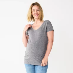 Maternity Sonoma Goods For Life® Essential V-Neck Tee -StyleUp Sales Store 4980526 Grey